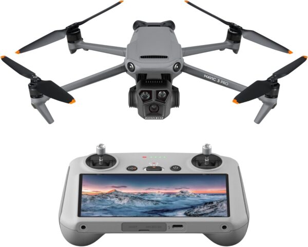 SALE!!! DJI Mavic 3 Pro with DJI RC, Flagship Triple-Camera Drone with 4/3 CMOS Hasselblad Camera, 43-Min Flight Time, 15km HD Video Transmission, FAA Remote ID Compliant, 4K Camera Drone for Adults